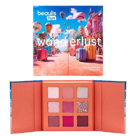 Beaulis Fun Wonderlust 9-Shade Eyeshadow Palette 502 Journey by Beauty Care Bag