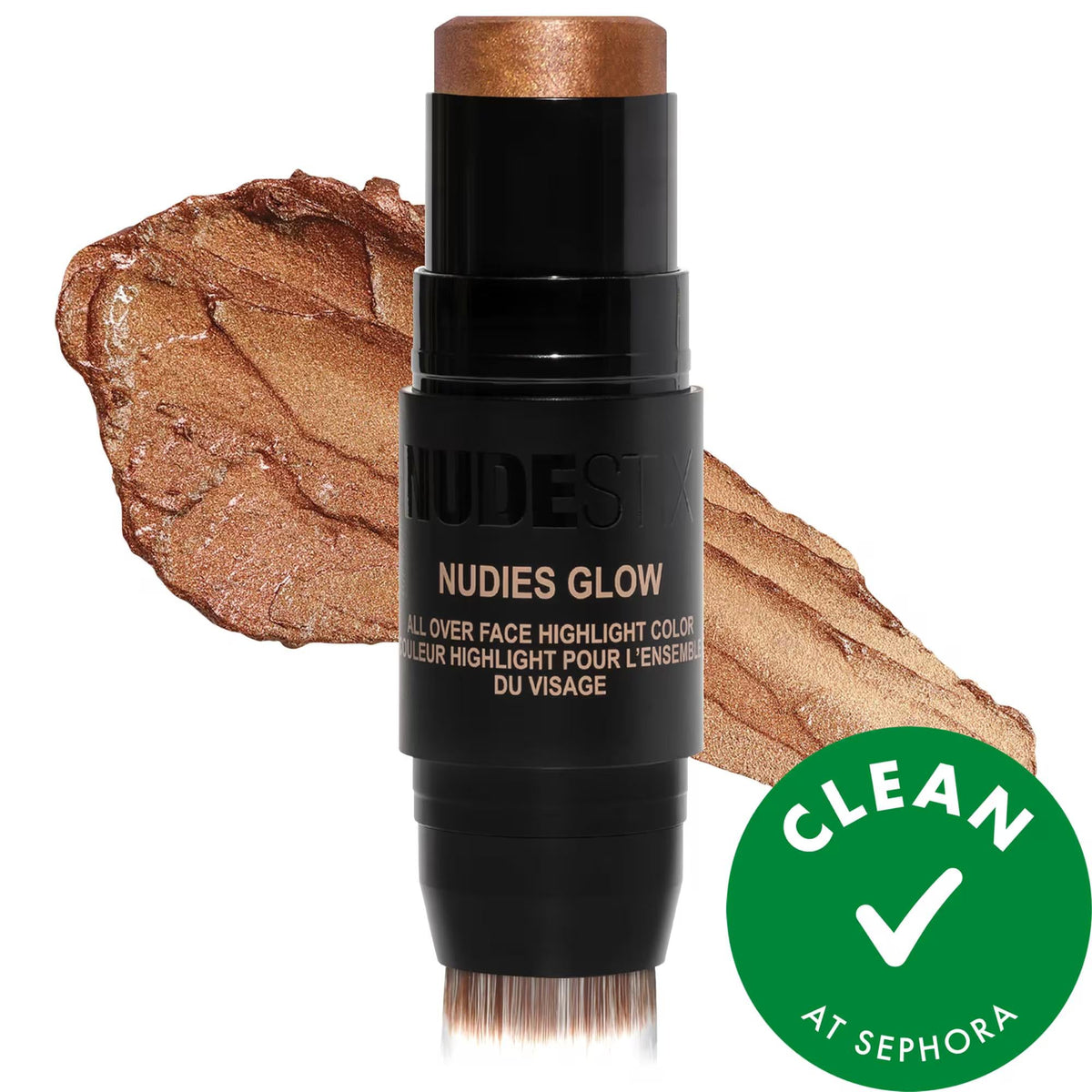 Nudestix Nudies Glow Cream Highlighter Stick: Dewy, Multi-Tasking, Vegan, and Cruelty-Free for Natural Radiant Glow by Beauty Care Bag