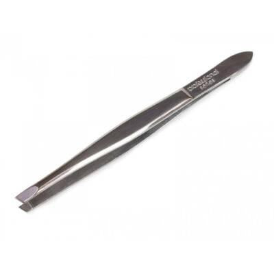 Nascita Professional Slanted Tip Stainless Steel Tweezers for Ingrown Nail Care - High-Quality Grooming Tool by Beauty Care Bag