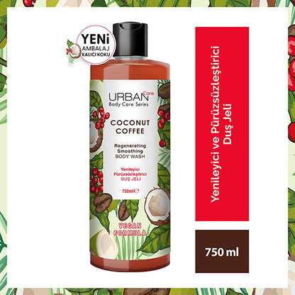 Urban Care Moisturizing Coconut Coffee Shower Gel - Nourishing Hydrating Body Wash for Dry Skin by Beauty Care Bag