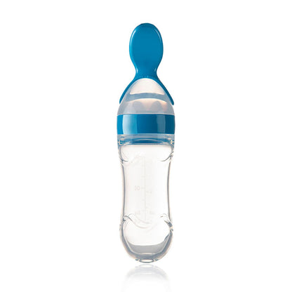 Babyjem Baby Squeeze Spoon - BPA-Free, One-Handed Feeding, Silicone Baby Feeding Utensils, Baby Feeding Accessories, Baby Feeding Spoon by Beauty Care Bag
