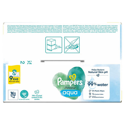 Prima Pampers Premium Baby Wipes - 432 Count, Gentle & Hypoallergenic Newborn Essentials by Beauty Care Bag