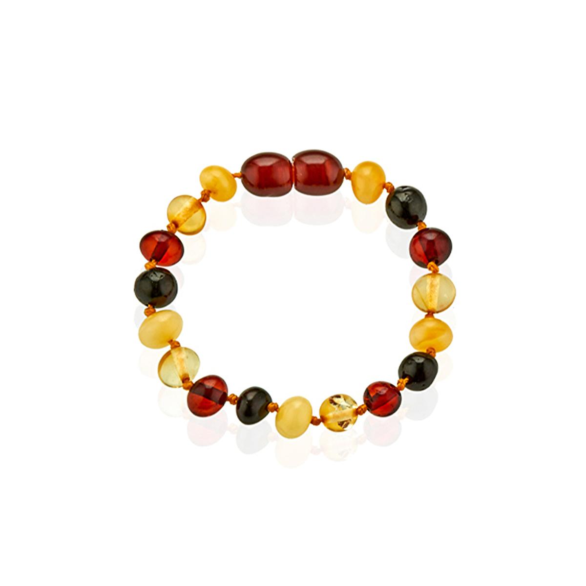 Babyjem Amber Teething Bracelet for Babies - Natural Pain Relief, Individually Knotted Amber Stones by Beauty Care Bag
