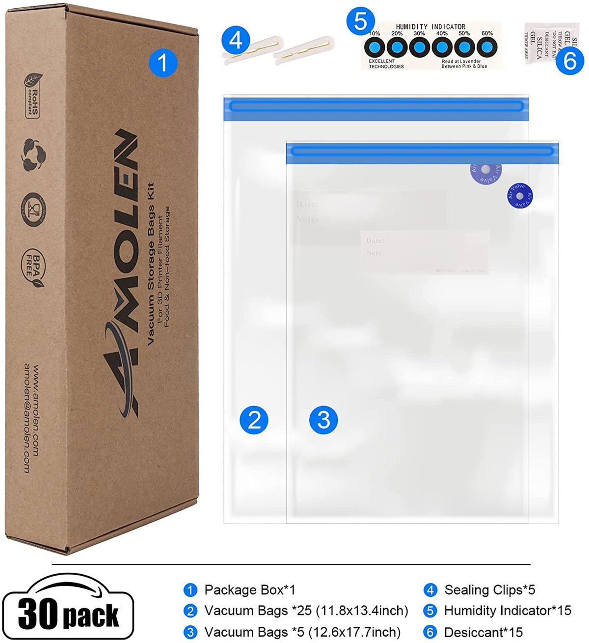 Vacuum Filament Storage KitStorage BagTorqelo.com