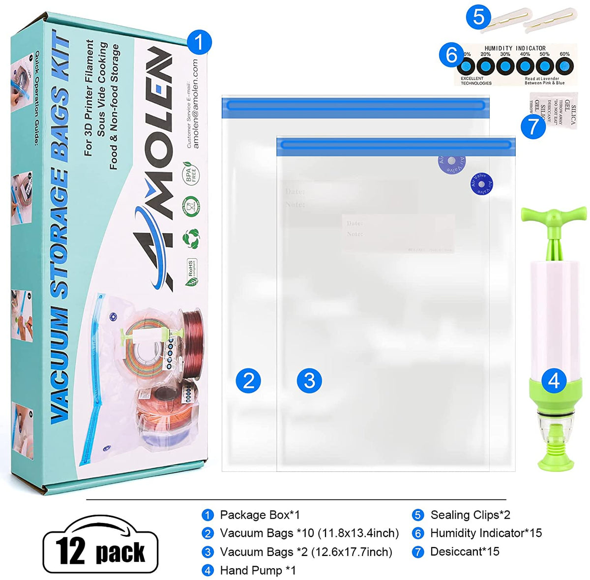 Vacuum Filament Storage KitStorage BagTorqelo.com