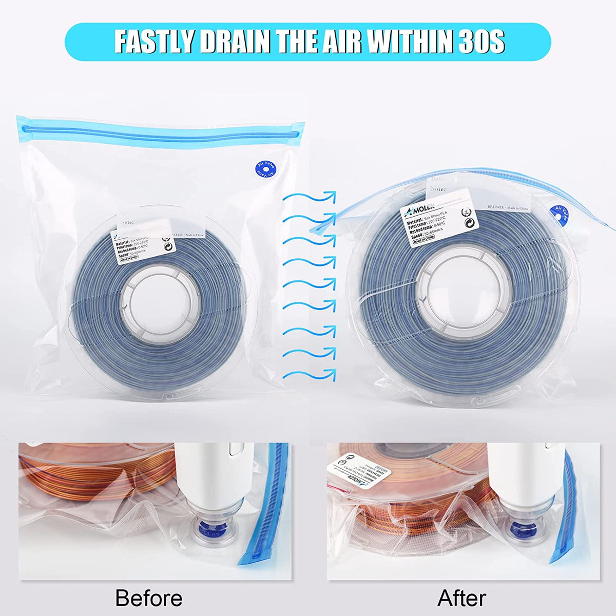 Vacuum Filament Storage KitStorage BagTorqelo.com