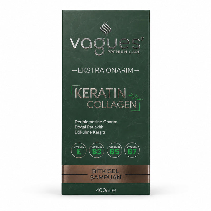 Vagues Keratin & Collagen Strengthening Shampoo 400 ml by Beauty Care Bag