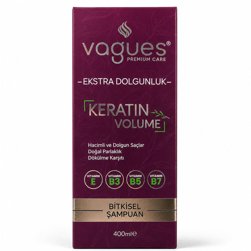 Vagues Keratin Volume Shampoo for Fuller Hair 400 ml by Beauty Care Bag