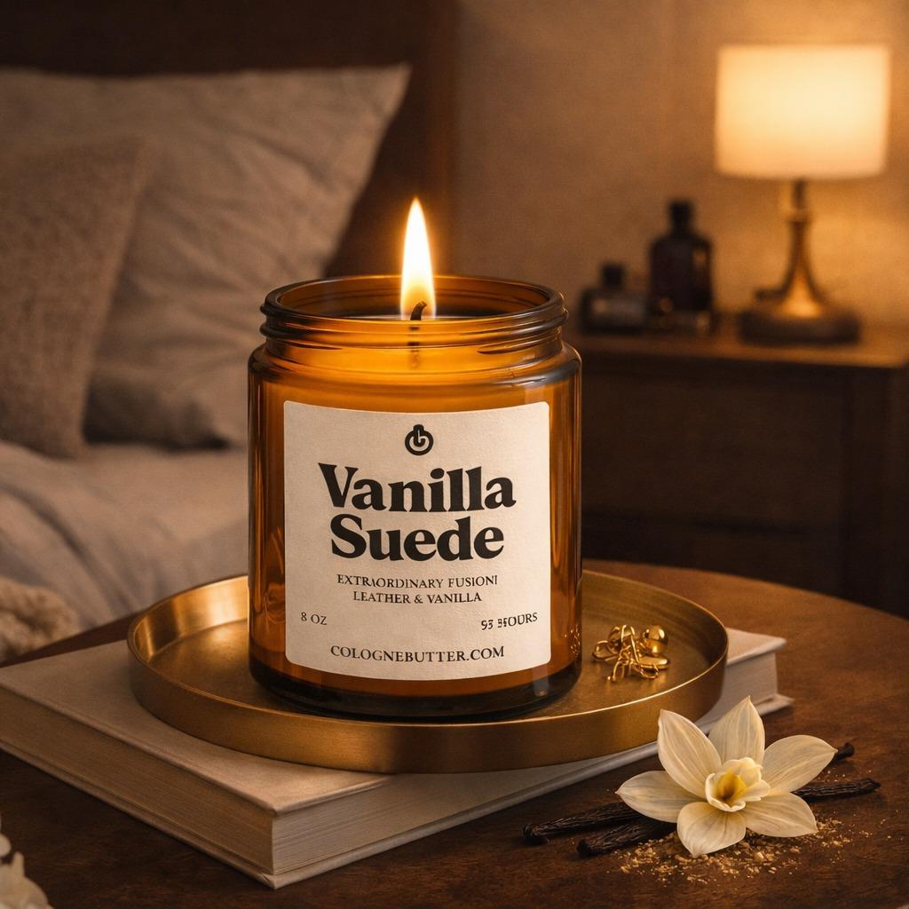 Vanilla Suede - The Luxury Vanilla & Suede Home Fragrance Candle for Relaxing Atmosphere, Spa Vibes & Premium Decor | Cologne Butter by CB