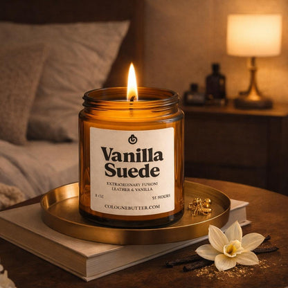 Vanilla Suede - The Luxury Vanilla & Suede Home Fragrance Candle for Relaxing Atmosphere, Spa Vibes & Premium Decor | Cologne Butter by CB