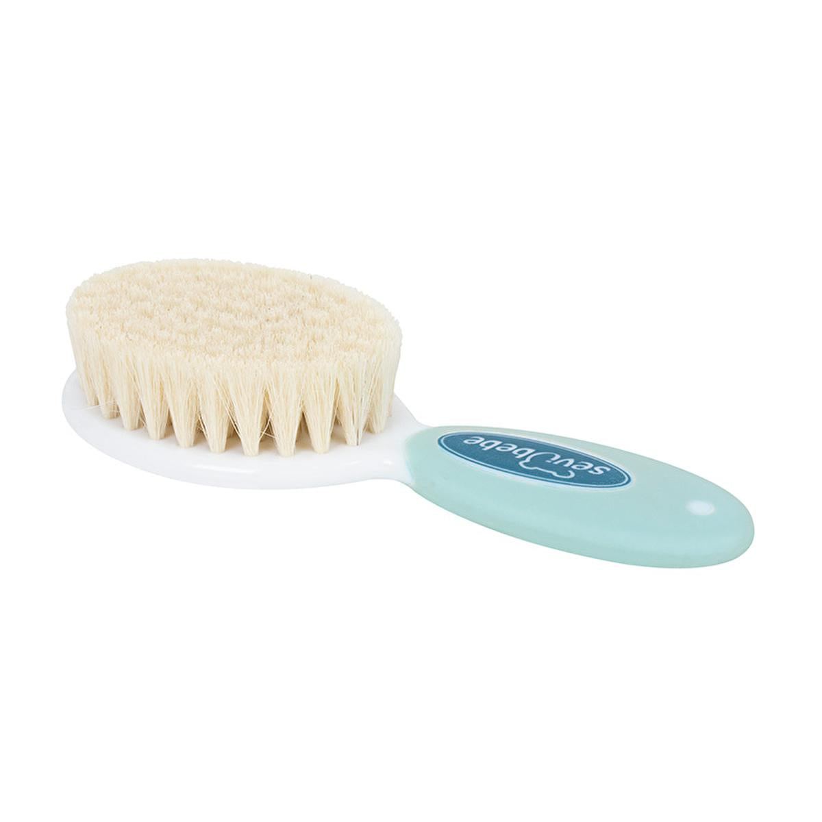Sevi Bebe Baby Hair Brush and Comb Set - Natural Bristle, Gentle Grooming for Newborns by Beauty Care Bag