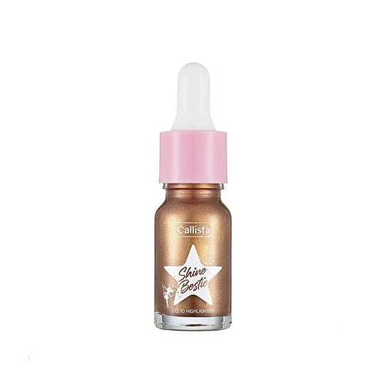 Callista Liquid Highlighter - Shimmery, Illuminating Makeup for All Skin Types, Easy Application, Dark Bronze Color by Beauty Care Bag