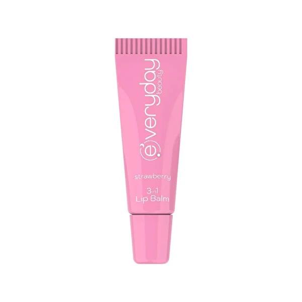 Everyday Beauty Strawberry Lip Balm - Moisturizing & Protective Lip Care with Natural Pink Tint by Beauty Care Bag