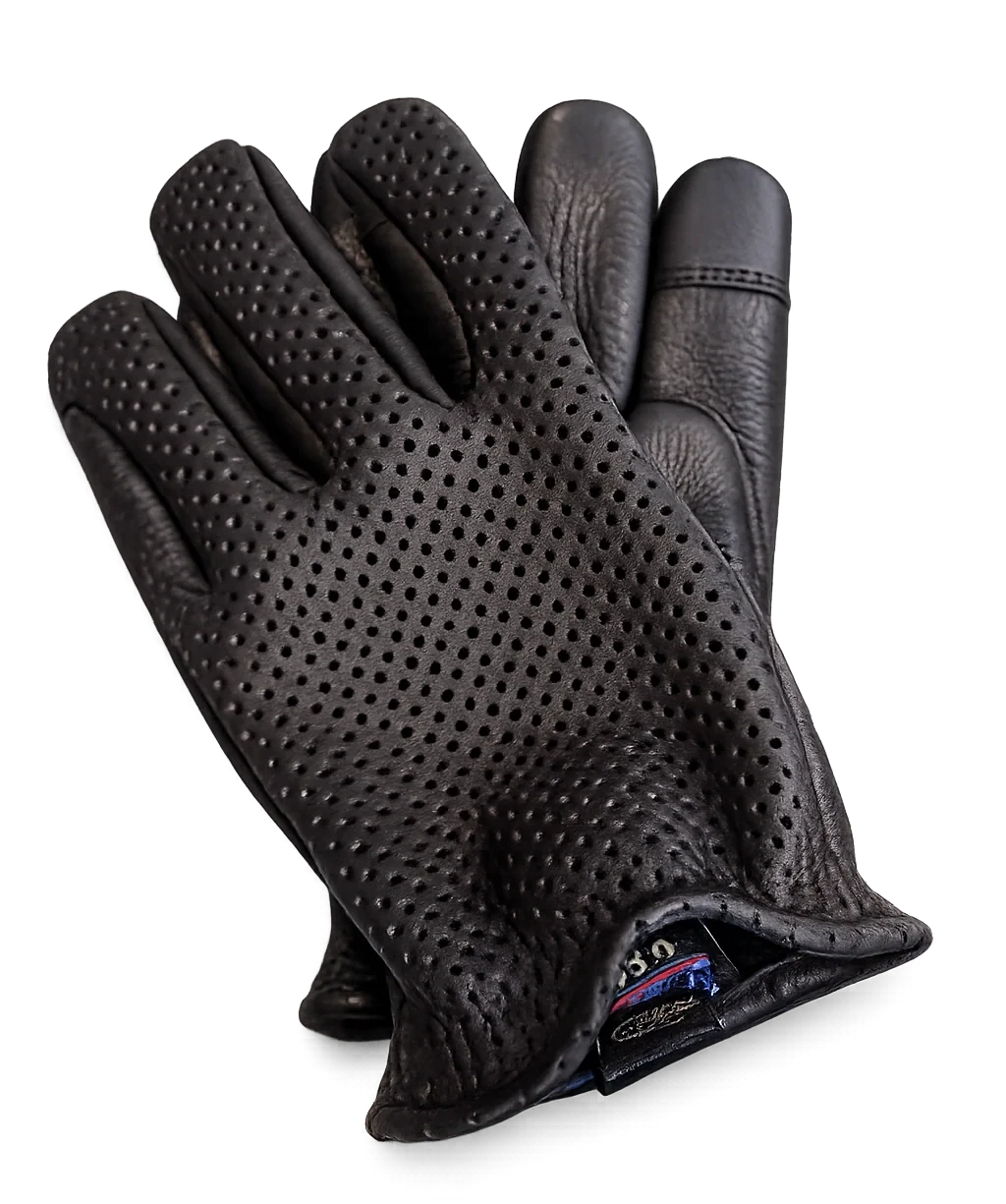 Ventilated Short Wrist Touchscreen Deerskin Gloves by Legendary USA
