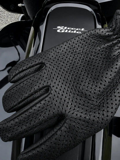 Ventilated Short Wrist Touchscreen Deerskin Gloves by Legendary USA
