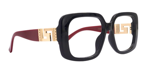 Verona, Oversized Reading Glasses, Red with black , Large Frame, High End Readers, Bifocal, Reading Sunglasses, Trendy Style, NY Fifth Avenue by NY Fifth Avenue