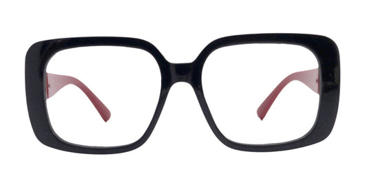 Verona, Oversized Reading Glasses, Red with black , Large Frame, High End Readers, Bifocal, Reading Sunglasses, Trendy Style, NY Fifth Avenue by NY Fifth Avenue