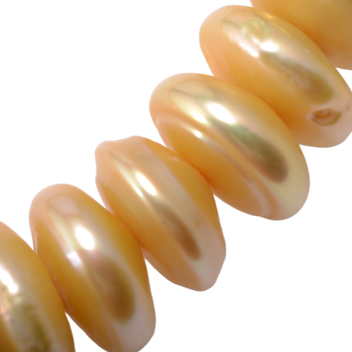 Gold Freshwater Disc Pearl Strand 15.5 inches - Premium Natural Pearls by Continental Bead Suppliers