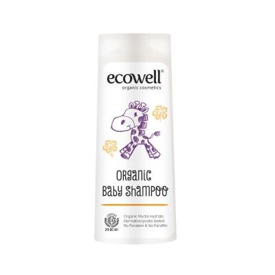 Ecowell Organic Baby Shampoo 300ml - Gentle, Natural Hair & Body Wash for Sensitive Skin - Paraben & SLS Free - Prevents Cradle Cap by Beauty Care Bag