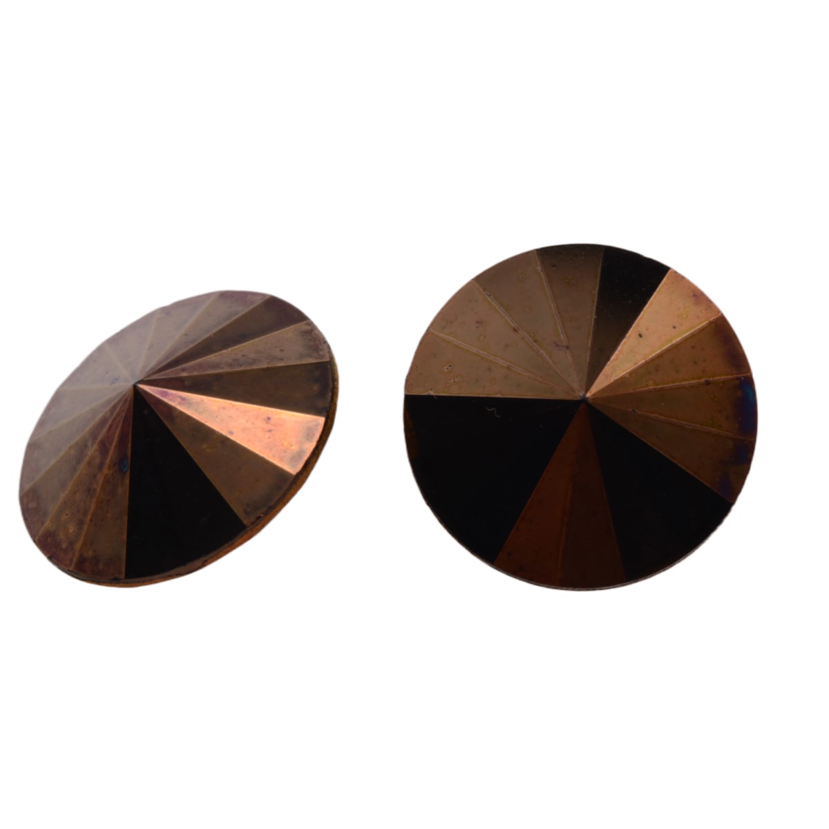 Swarovski Crystal 1122 14mm Rivoli Round Stone - Metallic Bronze by Continental Bead Suppliers