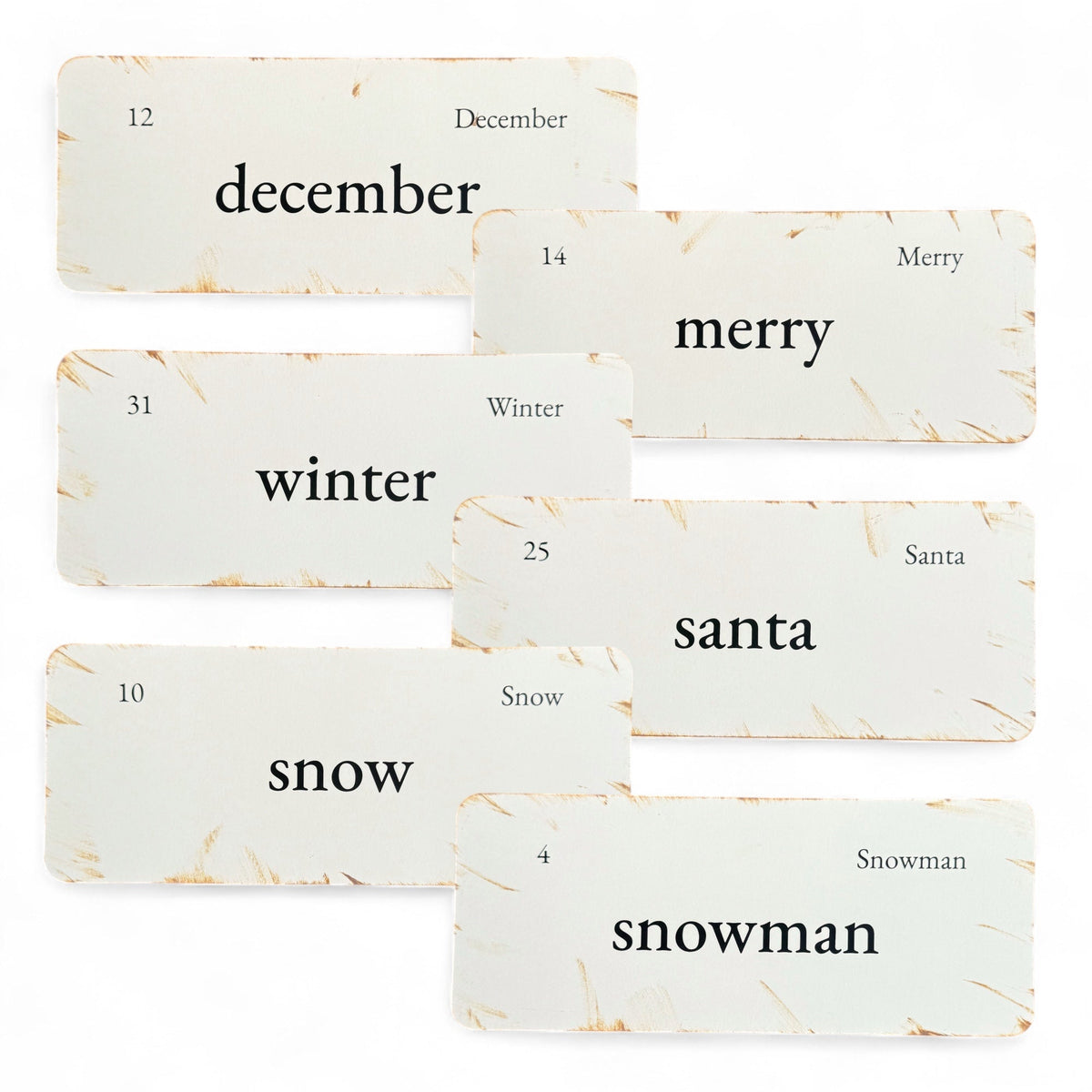 Vintage-Inspired Christmas Flashcards | Set of 6 by Rust & Cinder