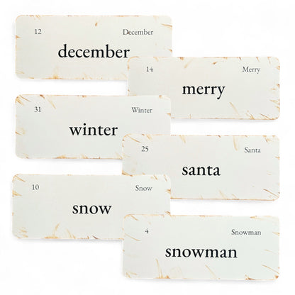 Vintage-Inspired Christmas Flashcards | Set of 6 by Rust & Cinder