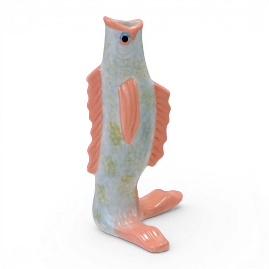 Vintage Fish Shaped Ceramic Vase by Rust & Cinder