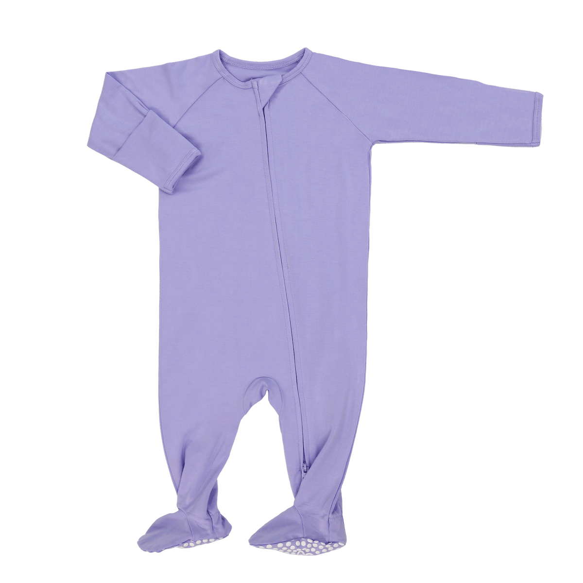 Violets Are Violet Zipper Footie by Sweet Bamboo