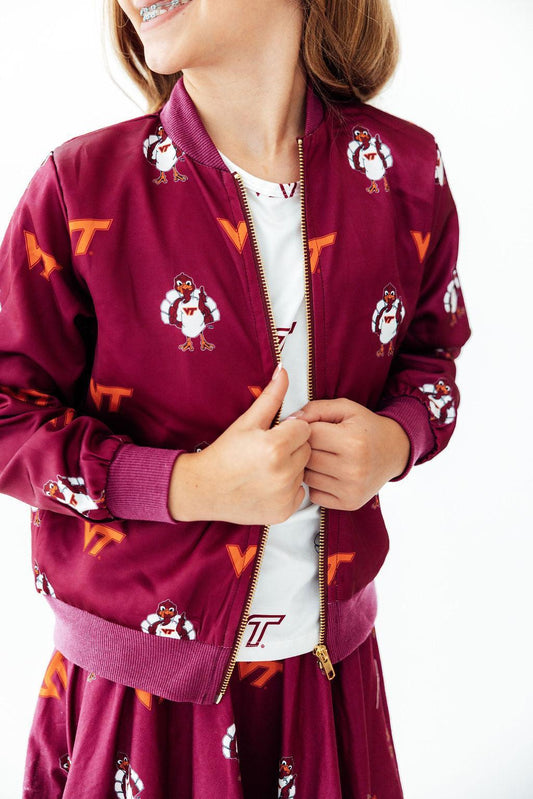 Virginia Tech Maroon Hokie Satin JacketSatin JacketTorqelo.com