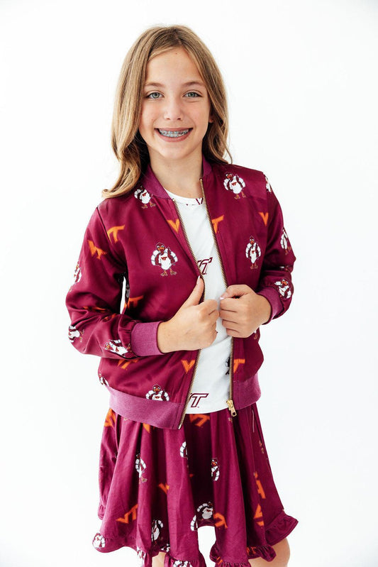 Virginia Tech Maroon Hokie Satin JacketSatin JacketTorqelo.com