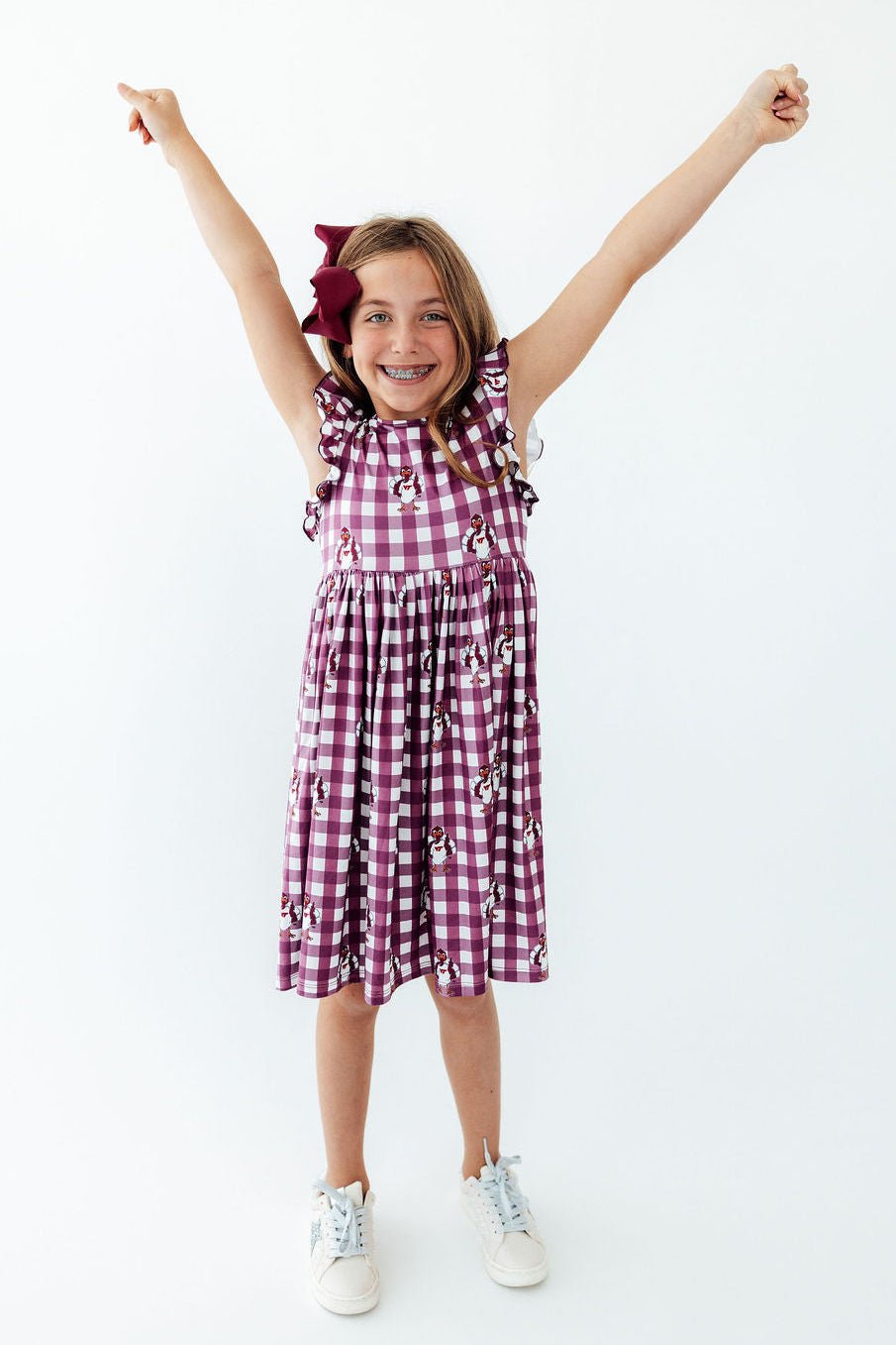 Virginia Tech Plaid Hokie Flutter Twirl DressTwirl Dress - FlutterTorqelo.com