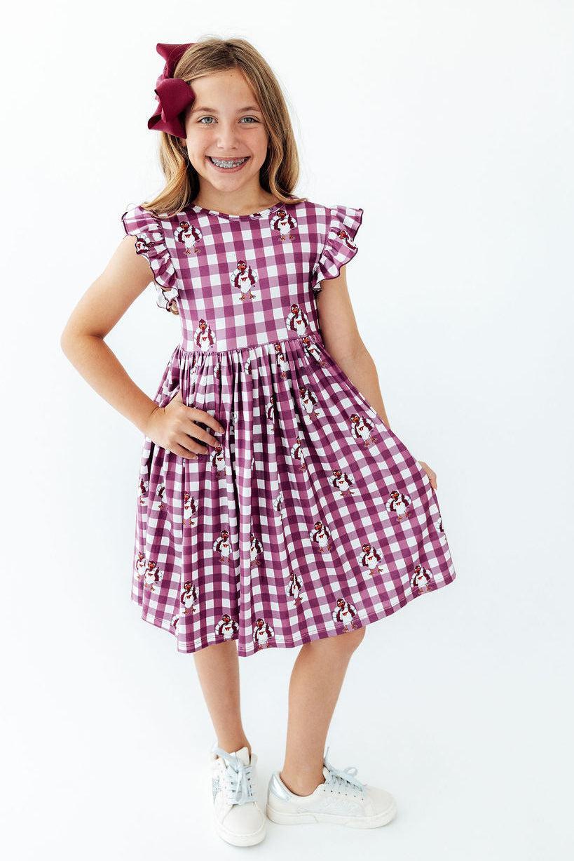 Virginia Tech Plaid Hokie Flutter Twirl DressTwirl Dress - FlutterTorqelo.com
