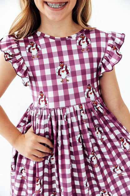 Virginia Tech Plaid Hokie Flutter Twirl DressTwirl Dress - FlutterTorqelo.com
