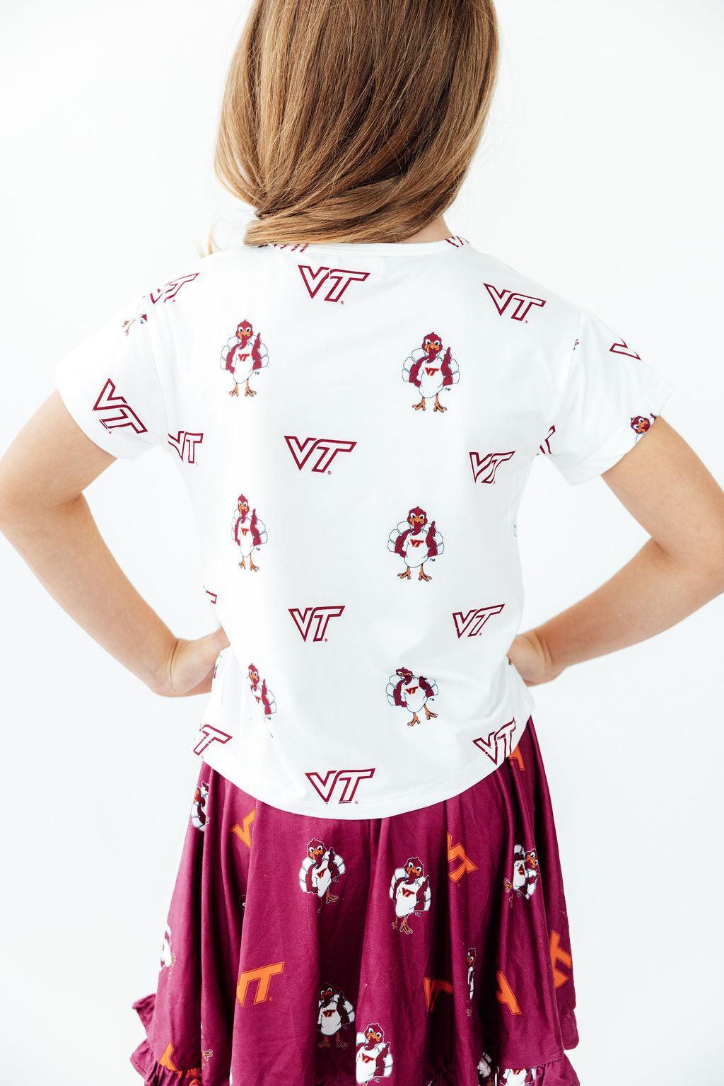 Virginia Tech White Hokie Ruffle Pocket TeeRuffle Pocket TeeTorqelo.com
