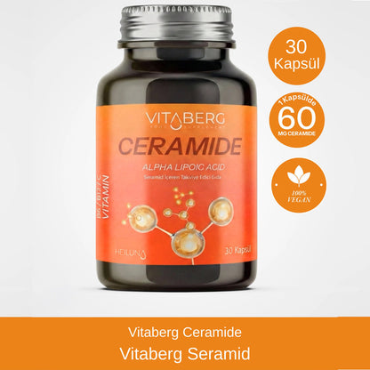 Vitaberg Ceramide Supplement with Alpha Lipoic Acid 30 Capsules by Beauty Care Bag