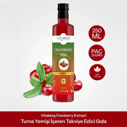 Vitaberg Cranberry Extract Liquid Supplement with Zinc 250ml by Beauty Care Bag