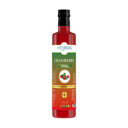 Vitaberg Cranberry Extract Liquid Supplement with Zinc 250ml by Beauty Care Bag