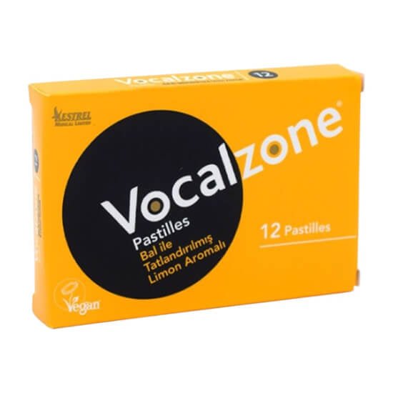Vocalzone Honey & Lemon Throat Lozenges for Voice Care 12 CountSupplementsTorqelo.com