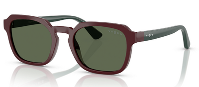 Vogue VJ 2025 247371 Square Sunglasses in Brown Green 46mm by Beauty Care Bag