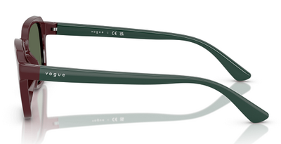 Vogue VJ 2025 247371 Square Sunglasses in Brown Green 46mm by Beauty Care Bag