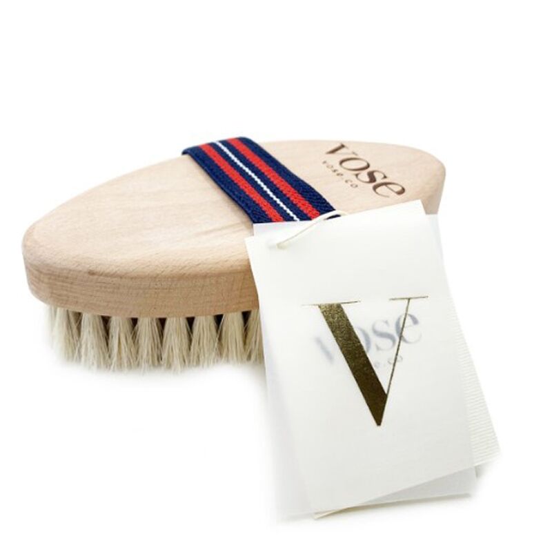 Vose Daisy Natural Horsehair Body Brush for Smooth Skin by Beauty Care Bag