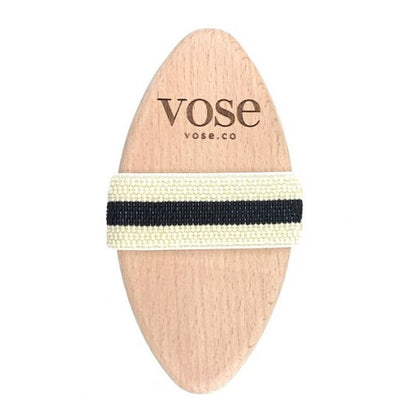 Vose Lotus Natural Horsehair Dry Body Brush for Smooth Skin by Beauty Care Bag