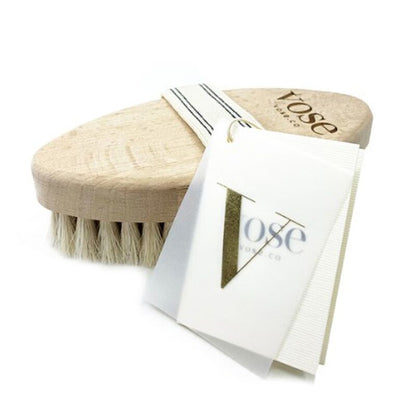Vose Vanilla Natural Horse Hair Body Brush by Beauty Care Bag