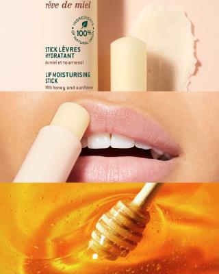 Nuxe Reve de Miel: Natural Honey Lip Balm for Dry, Chapped Lips - Moisturizing Lip Stick, Lip Care & Cracked Lip Treatment by Beauty Care Bag