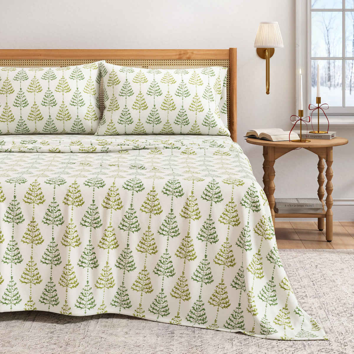 Turkish Cotton Flannel Sheet Set - Elevated Holiday Collection by Great Bay Home