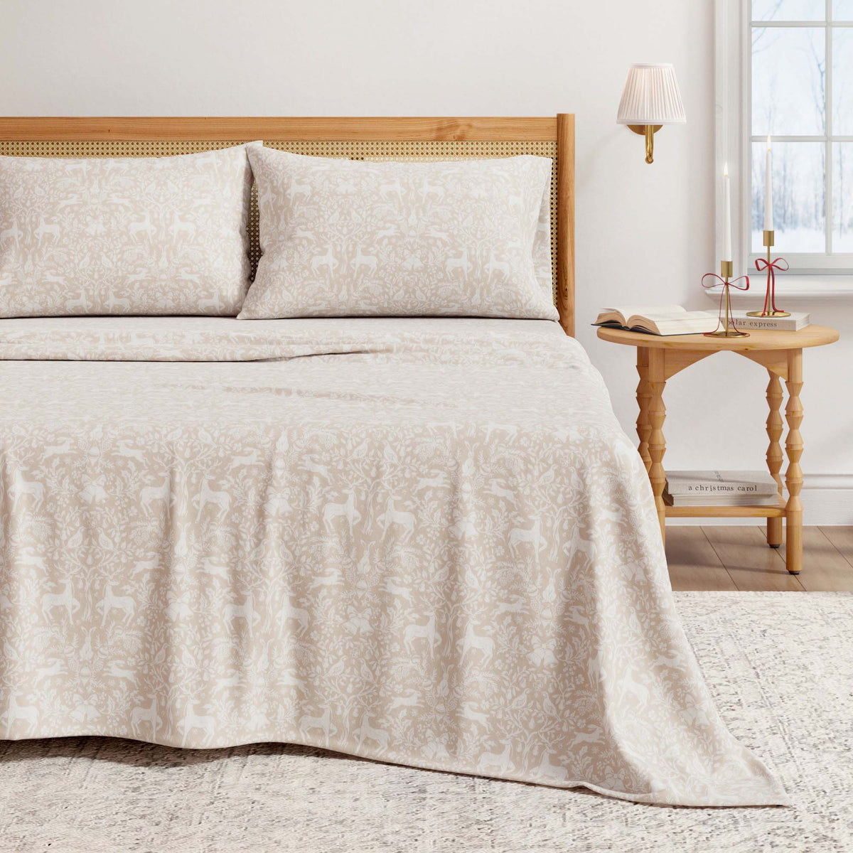 Turkish Cotton Flannel Sheet Set - Elevated Holiday Collection by Great Bay Home