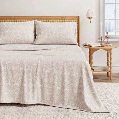 Turkish Cotton Flannel Sheet Set - Elevated Holiday Collection by Great Bay Home