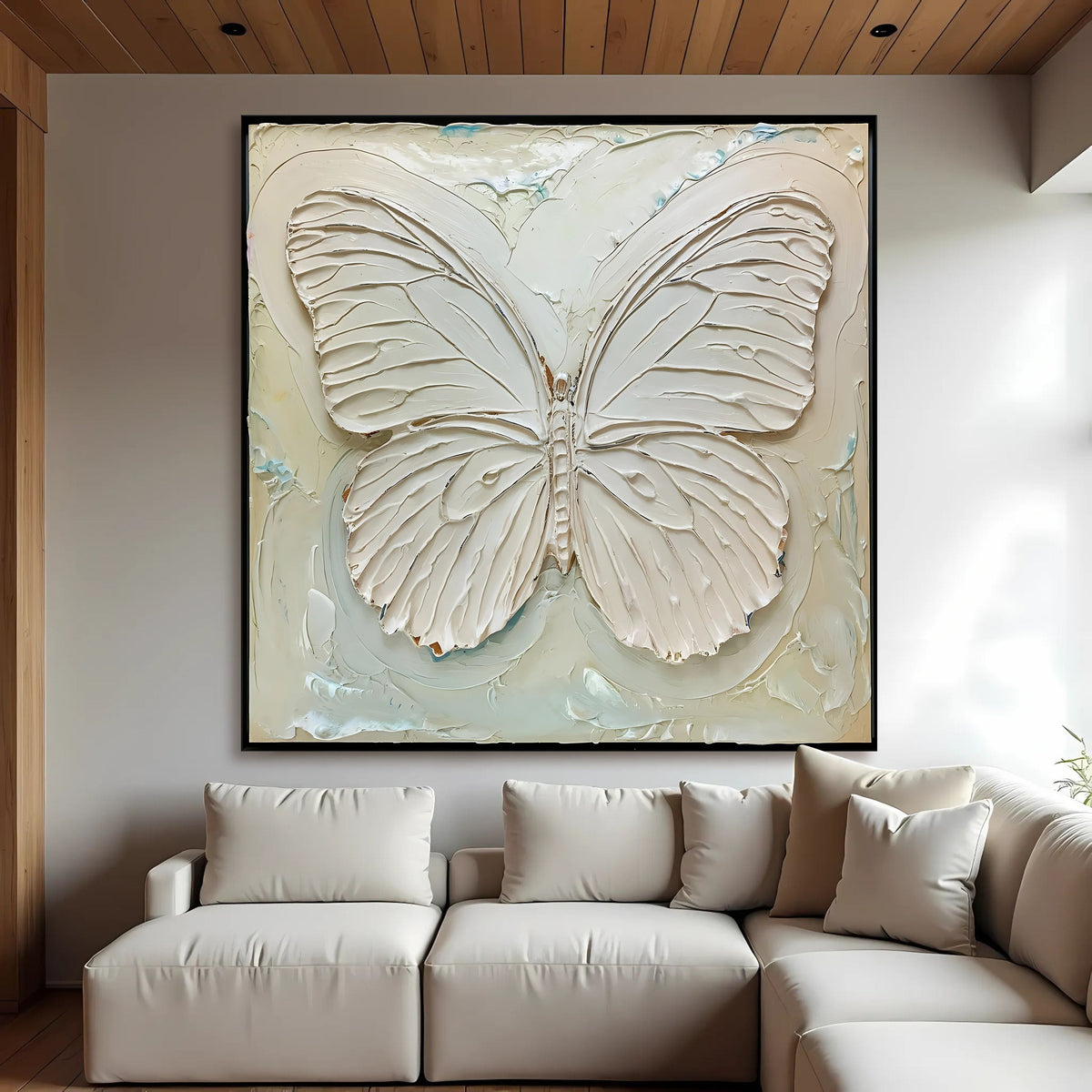 White Butterfly Wall Art by Tailored Canvases