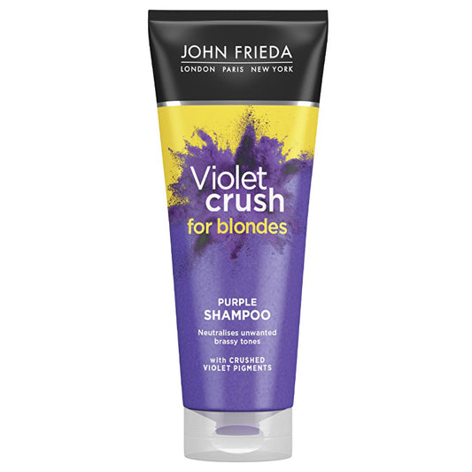 John Frieda Sheer Blonde Color-Reviving Shampoo for Blonde Hair - Anti-Brass, UV Protection, 8.45 fl oz by Beauty Care Bag
