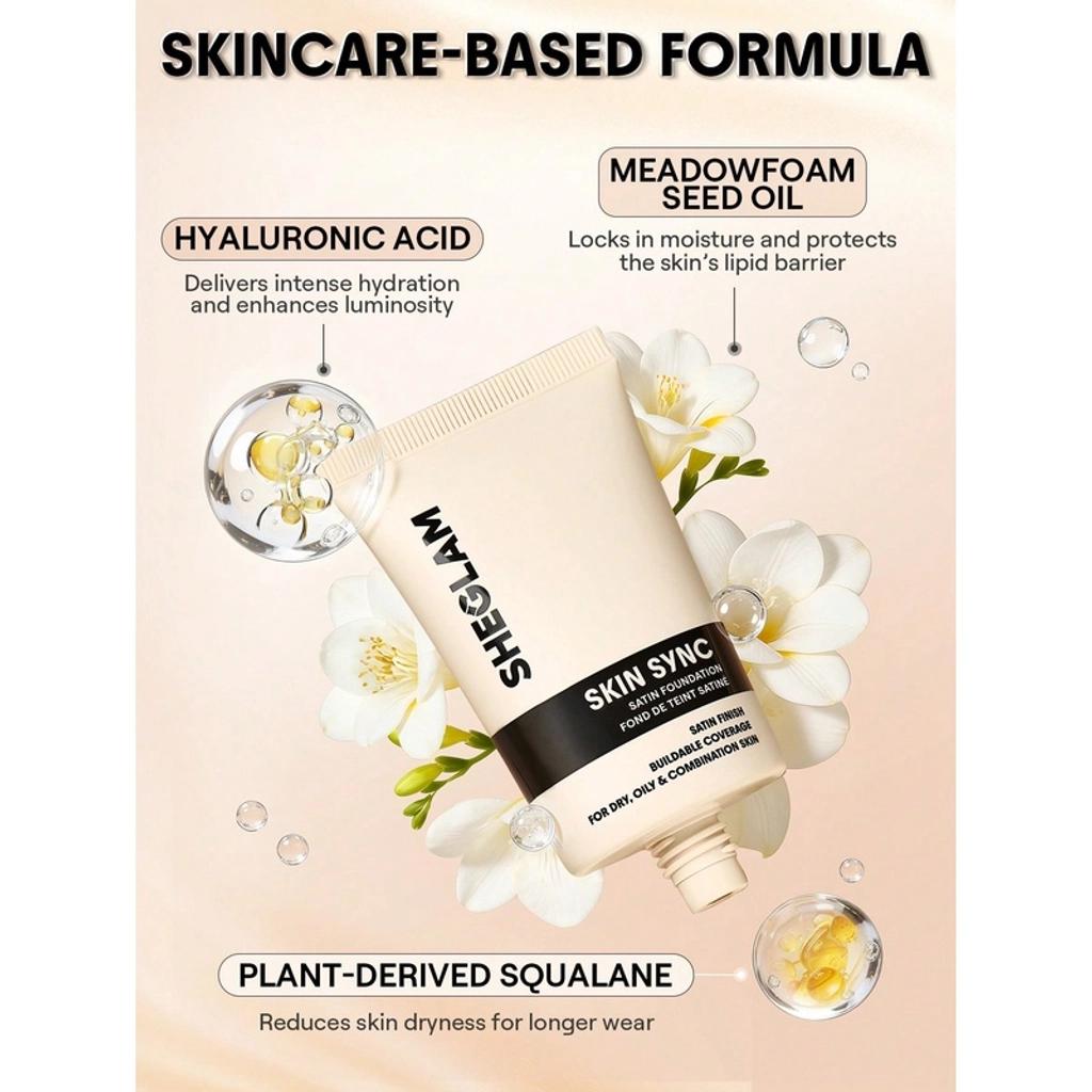 Sheglam Tube Foundation Hydrating Base Makeup Shell 30ml by Beauty Care Bag